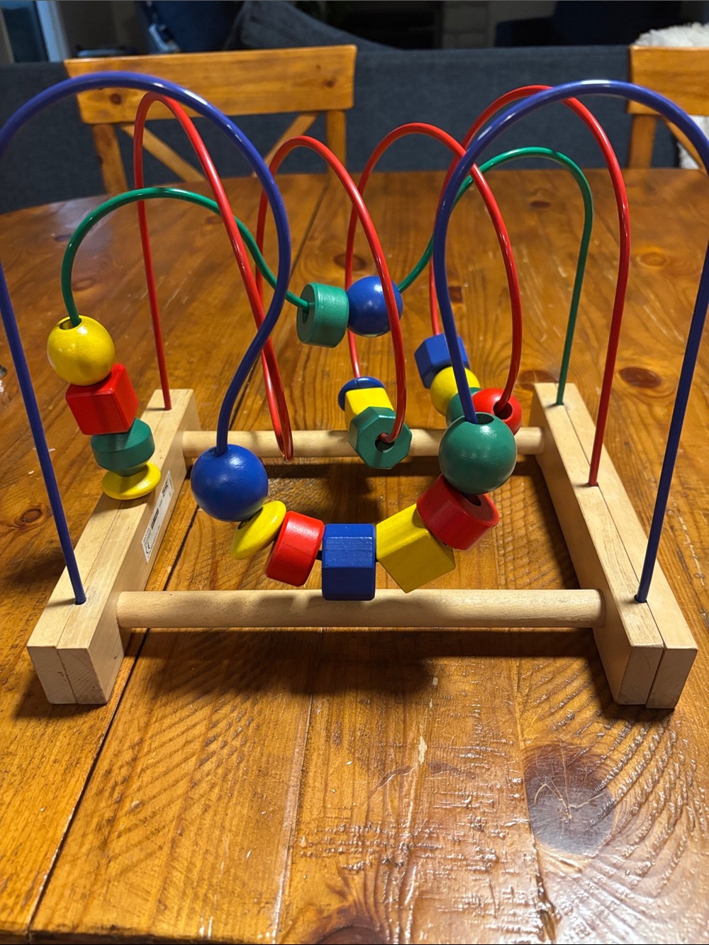 IKEA Wooden Bead Maze - Red, Blue, Green, Yellow